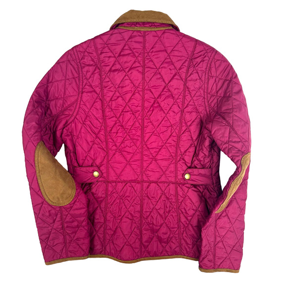 Barbour Kids Quilted Jacket - Pink and Brown - Picture 6 of 6